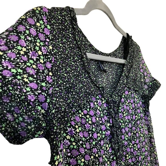 Confess Liberty Floral Cottage Farmhouse Babydoll Sheer 90's Mini Dress. Size‎ S - Picture 3 of 10